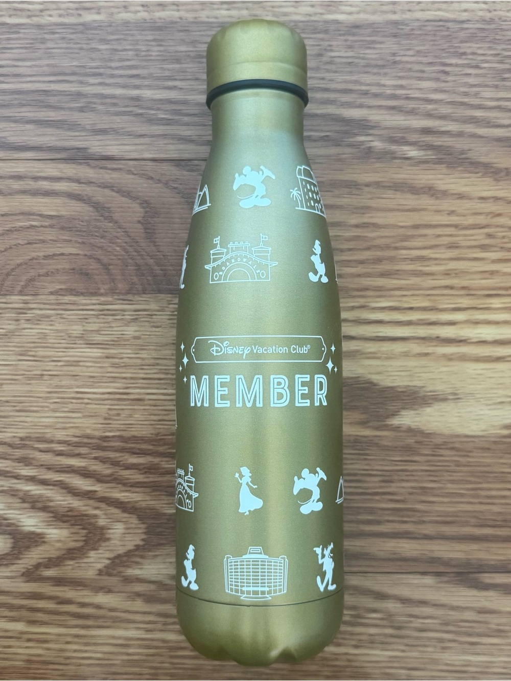 Disney Vacation Club Member Gold Stainless Steel Water Bottle